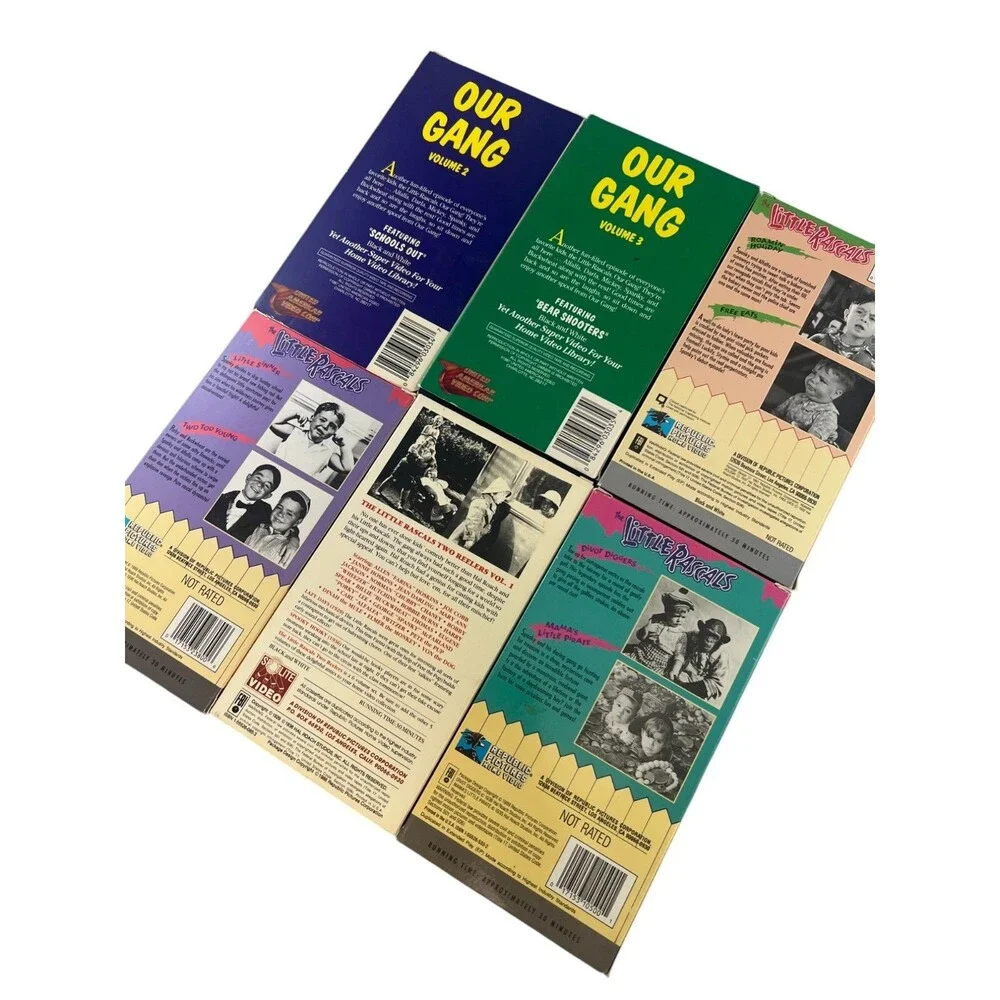 THE LITTLE RASCALS / OUR GANG TV Show & Movie Lot 7 VHS Tapes 80s 90 Tested